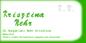 krisztina nehr business card